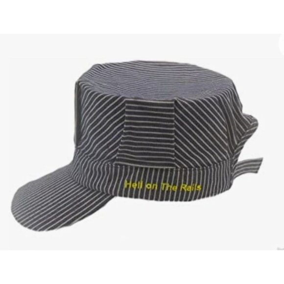 Choo Choo Mikeys Hell On The Rails Engineer Hat Skull & Crossbones Embroidery - Picture 2 of 11